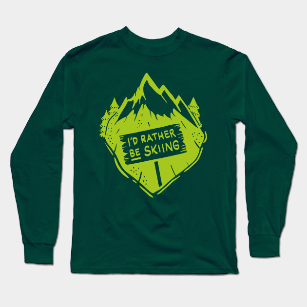Funky I´d rather be skiing Shirts and Gifts